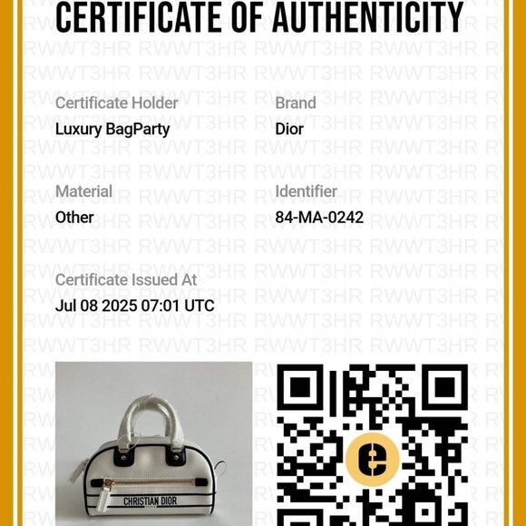 Christian Dior Calfskin Bowling From 2021 Collection by Maria Grazia Chiuri Whit - Picture 10 of 10